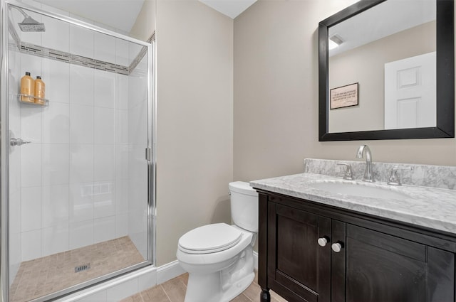 36 Ballymeade Rd, Hopewell Junction, NY 12533 - bathroom with vanity, a shower stall, and wood finished floors