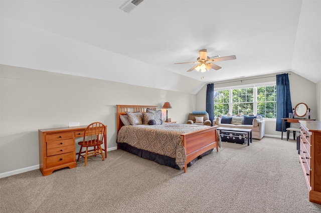 36 Ballymeade Rd, Hopewell Junction, NY 12533 - bedroom with lofted ceiling, carpet flooring, and ceiling fan