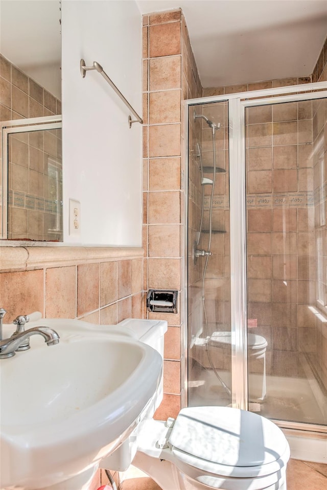 2 Shore Rd, East Setauket, NY 11733 - full bath with tile walls and a shower stall