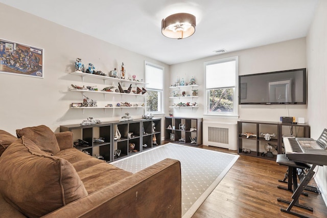 8 Walnut Rd, East Rockaway, NY 11518 - office space featuring radiator heating unit and wood finished floors