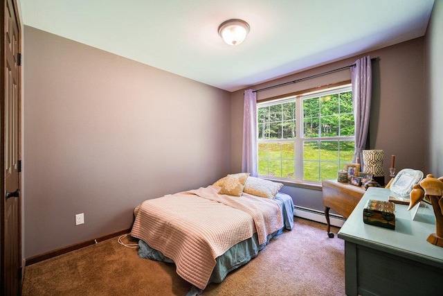 55 Townsend Rd, Liberty, NY 12754 - carpeted bedroom with a baseboard heating unit and baseboards