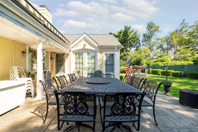 168 Dunwoodie St, Yonkers, NY 10704 - view of patio with outdoor dining area
