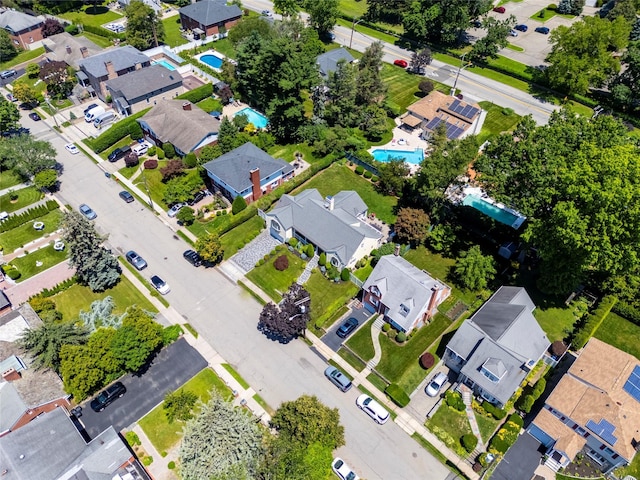 168 Dunwoodie St, Yonkers, NY 10704 - aerial perspective of suburban area with a pool