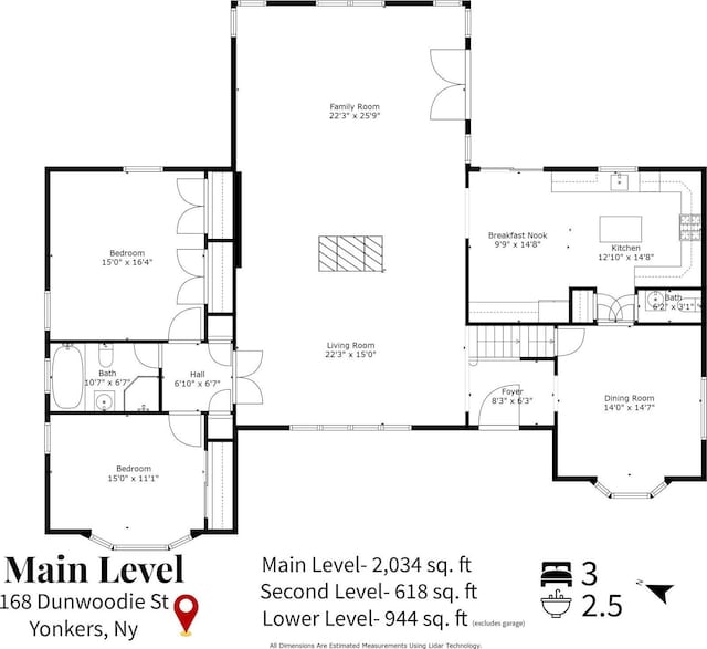 168 Dunwoodie St, Yonkers, NY 10704 - view of room layout