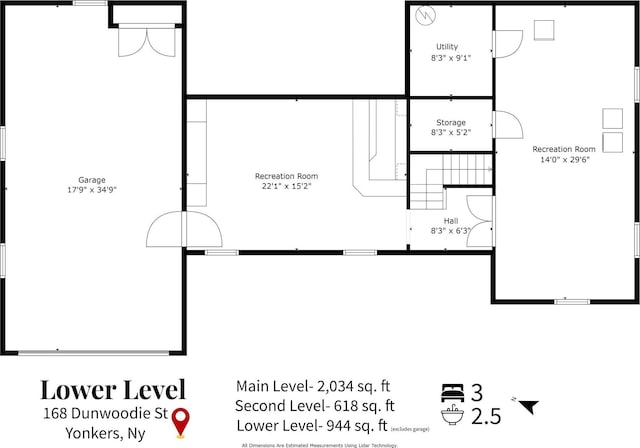 168 Dunwoodie St, Yonkers, NY 10704 - view of property floor plan