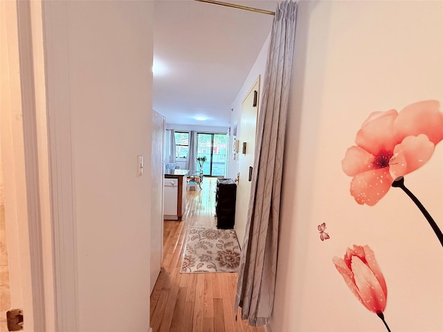 142-25 37th Ave Unit 2E, Flushing, NY 11354 - hallway featuring light wood-style floors