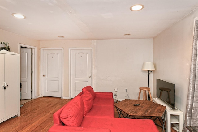 1244 Jefferson Ave, Brooklyn, NY 11221 - living room featuring wood finished floors and recessed lighting