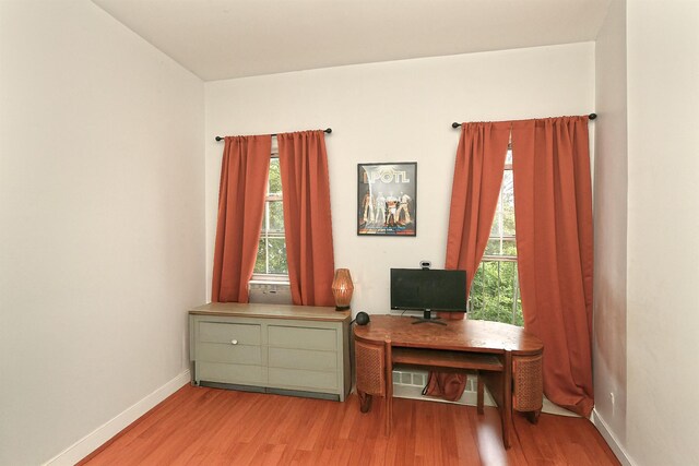 1244 Jefferson Ave, Brooklyn, NY 11221 - office area with light wood finished floors and baseboards