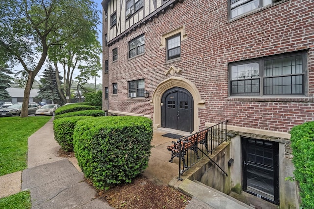 1440 Boston Post Unit 8K, Larchmont, NY 10543 - property entrance featuring brick siding