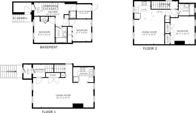 338 Hendrix St, Brooklyn, NY 11207 - view of floor plan / room layout