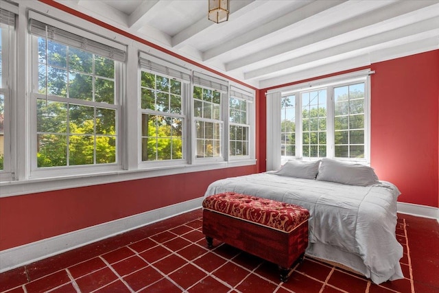 20 The Blvd, New Rochelle, NY 10801 - bedroom featuring beam ceiling and multiple windows