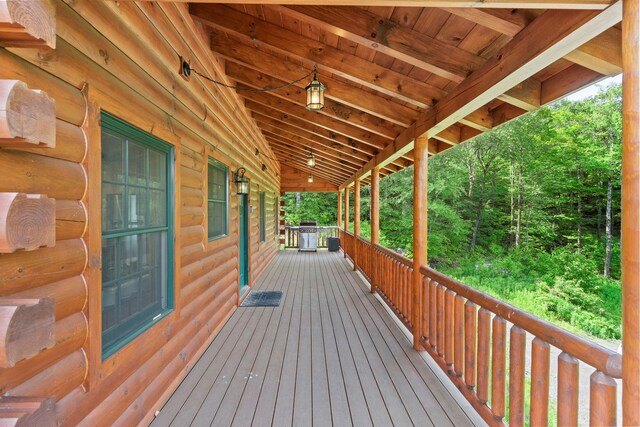 892 Durham Rd, Gilboa, NY 12076 - view of wooden porch
