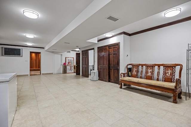 38-16 220th St, Bayside, NY 11361 - foyer entrance with ornamental molding and baseboards