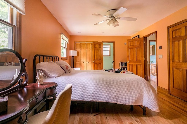 4 Mary Ann Ave, Saugerties, NY 12477 - bedroom featuring wood finished floors, a ceiling fan, and a closet