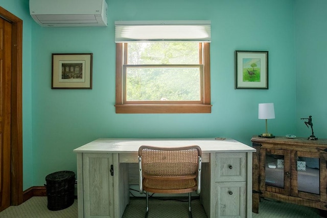 4 Mary Ann Ave, Saugerties, NY 12477 - office area featuring a wall unit AC and built in desk