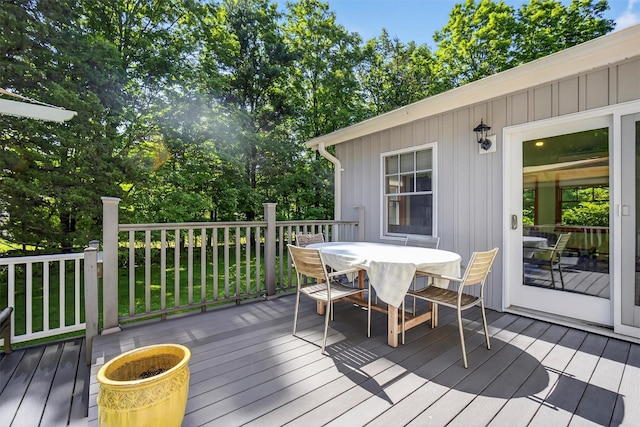 4 Mary Ann Ave, Saugerties, NY 12477 - wooden deck featuring outdoor dining area
