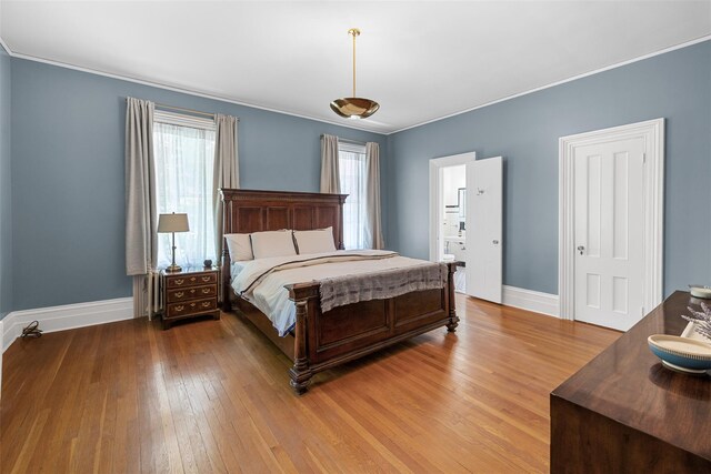 103 Albany Ave, Kingston, NY 12401 - bedroom with multiple windows, wood-type flooring, and crown molding