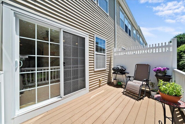 102 Paget Ln, Massapequa, NY 11758 - view of wooden deck
