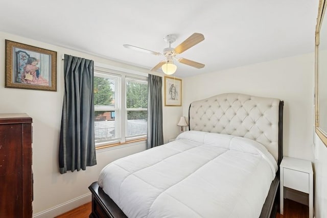 3211 204th St, Bayside, NY 11361 - bedroom featuring wood finished floors and ceiling fan