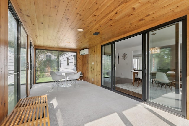 187 Thornbury Rd, Scarsdale, NY 10583 - sunroom featuring a wall unit AC