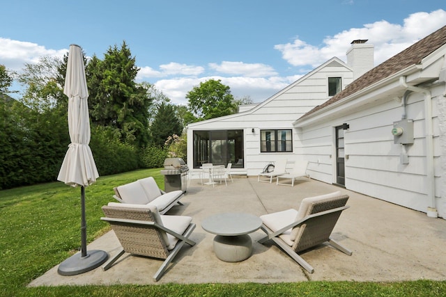 187 Thornbury Rd, Scarsdale, NY 10583 - view of patio featuring grilling area