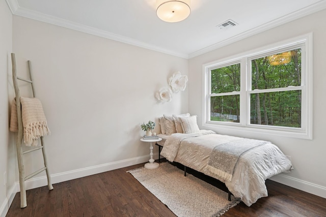 131 Long Pond Rd, Wading River, NY 11792 - bedroom featuring crown molding and wood finished floors