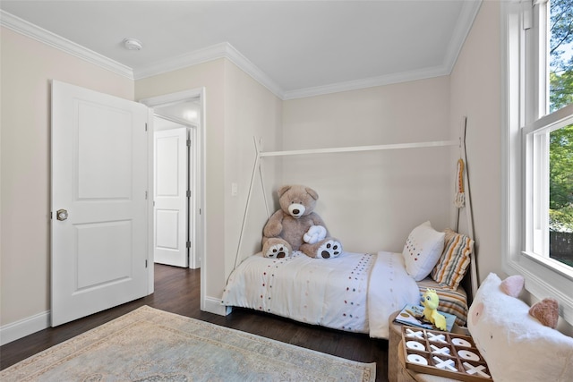 131 Long Pond Rd, Wading River, NY 11792 - bedroom with wood finished floors and ornamental molding