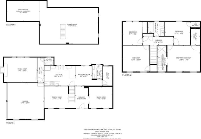 131 Long Pond Rd, Wading River, NY 11792 - view of floor plan / room layout
