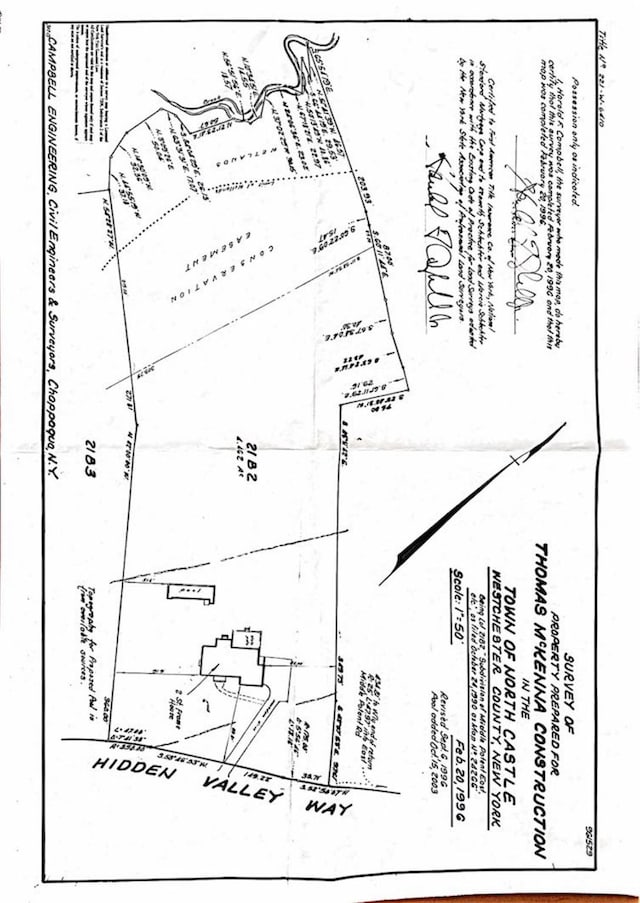 4 Hidden Valley Way, Bedford, NY 10506 - survey map / technical document