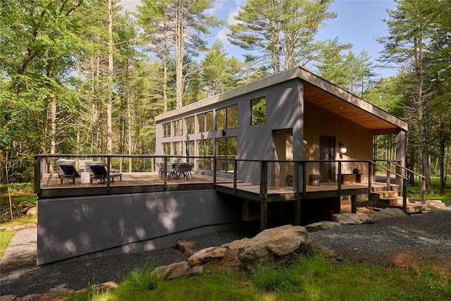 252 Swamp Pond Rd, Narrowsburg, NY 12764 - view of side of property with a deck