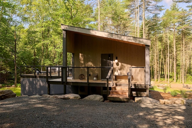 252 Swamp Pond Rd, Narrowsburg, NY 12764 - view of outdoor structure with a forest view