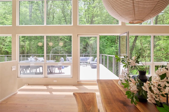 252 Swamp Pond Rd, Narrowsburg, NY 12764 - sunroom featuring wood finished floors and baseboards