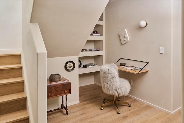 252 Swamp Pond Rd, Narrowsburg, NY 12764 - office space featuring wood finished floors and built in shelves