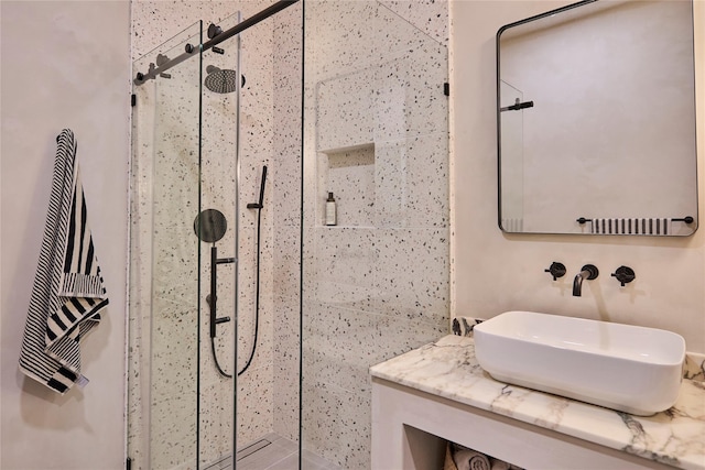 252 Swamp Pond Rd, Narrowsburg, NY 12764 - bathroom featuring a stall shower and vanity