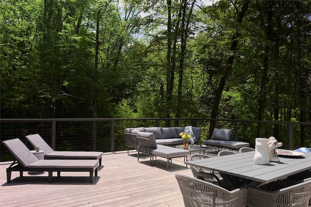 252 Swamp Pond Rd, Narrowsburg, NY 12764 - wooden terrace with an outdoor hangout area
