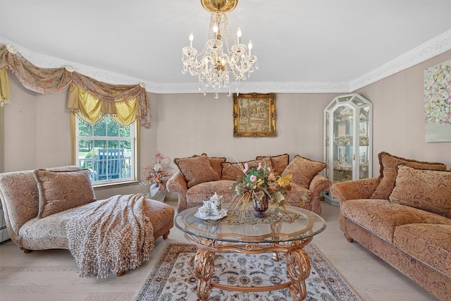 40 Rapelje Rd, Walden, NY 12586 - living area featuring a chandelier and light wood-style floors