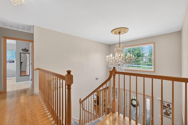 40 Rapelje Rd, Walden, NY 12586 - staircase featuring a chandelier and wood finished floors
