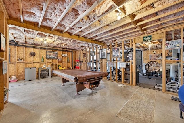 40 Rapelje Rd, Walden, NY 12586 - playroom featuring pool table and concrete floors