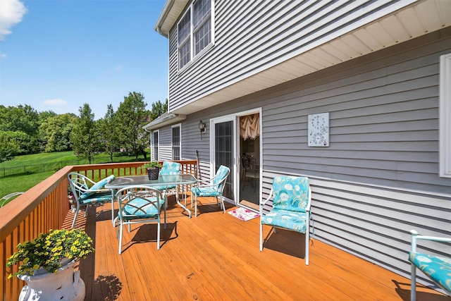 40 Rapelje Rd, Walden, NY 12586 - wooden deck featuring outdoor dining space
