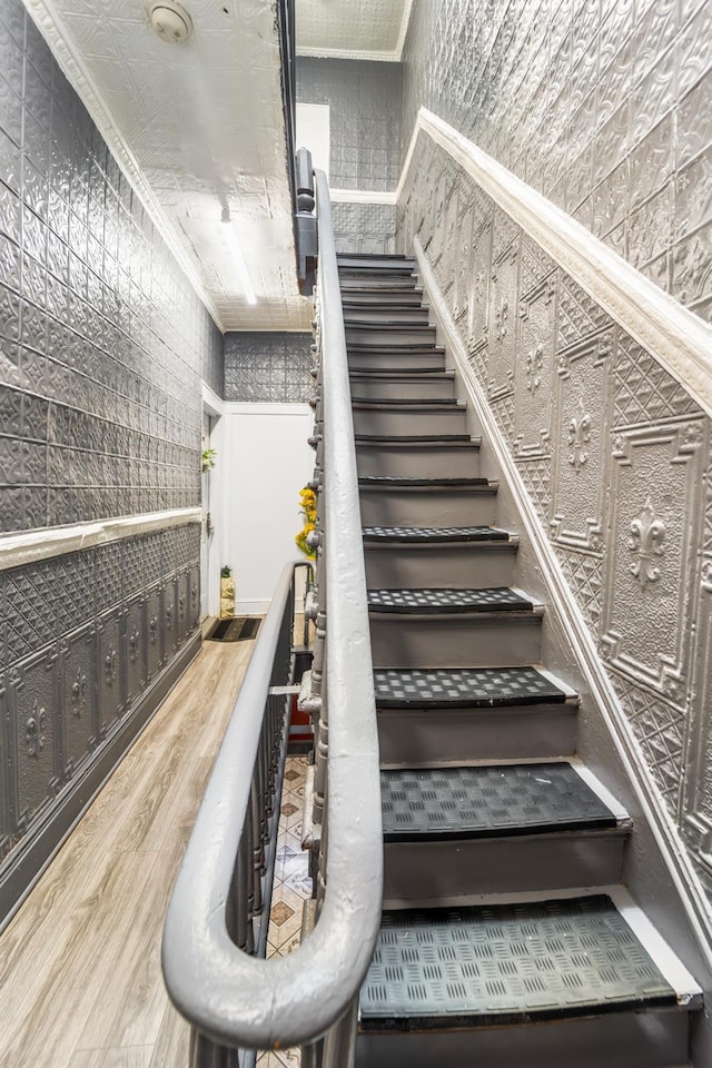 2370 Atlantic Ave, Brooklyn, NY 11233 - stairs with wood finished floors