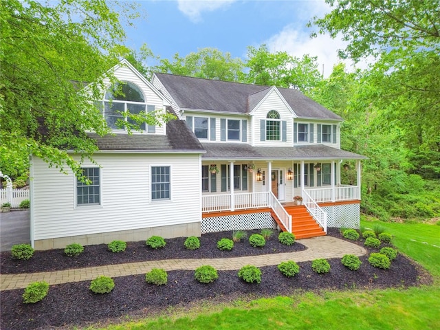 212 Weber Hill Rd, Carmel, NY 10512 - colonial-style house with covered porch and a shingled roof
