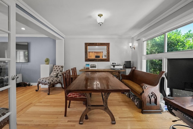 63 Bonnie Meadow Rd, Scarsdale, NY 10583 - dining room featuring wood finished floors and ornamental molding