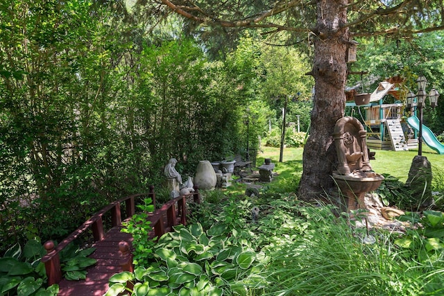 63 Bonnie Meadow Rd, Scarsdale, NY 10583 - view of yard with a playground