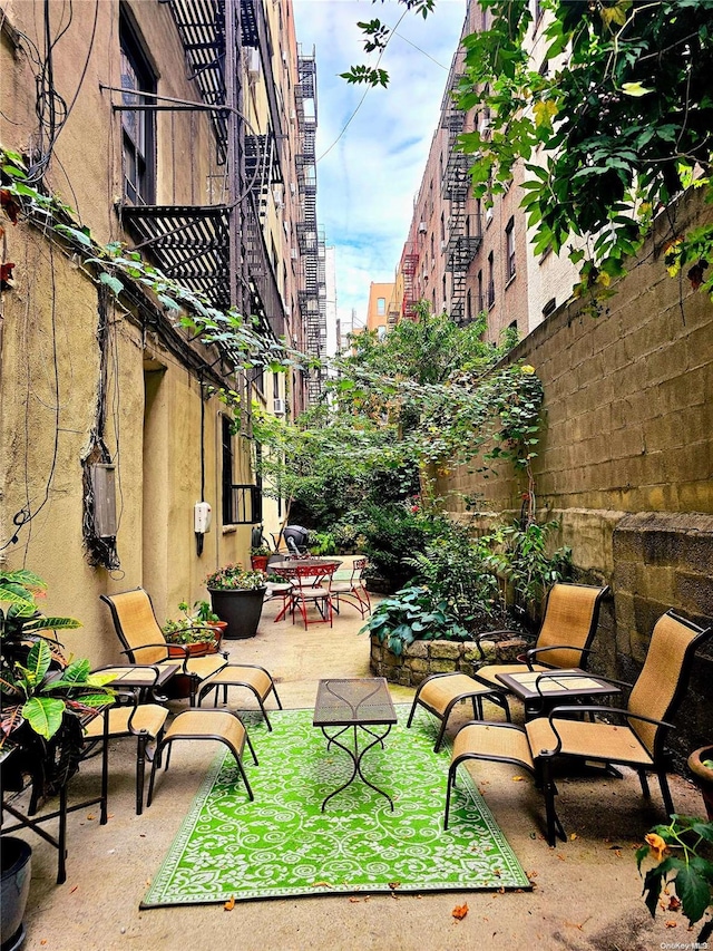 616 W 137th St Unit 1D, New York Manhattan, NY 10031 - view of patio / terrace featuring a view of city