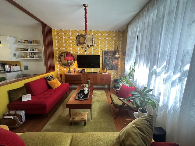 616 W 137th St Unit 1D, New York Manhattan, NY 10031 - living area with wood finished floors