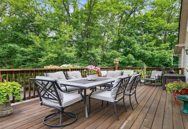 189 School House Rd, Middletown, NY 10940 - wooden deck with outdoor dining area and outdoor lounge area