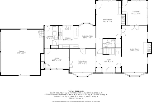 6 Beardsley Ln, Lloyd Harbor, NY 11743 - view of floor plan / room layout