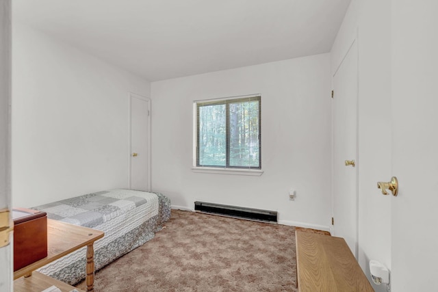 156 Creamery Rd Unit Tr20, Swan Lake, NY 12783 - carpeted bedroom featuring baseboards and baseboard heating
