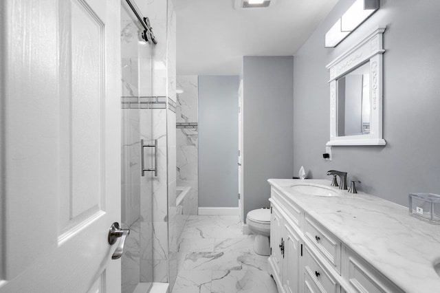 1299 Williams Dr, Shrub Oak, NY 10588 - full bath with marble look tiles, a marble finish shower, double vanity, and a tub