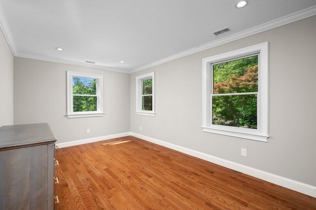 1299 Williams Dr, Shrub Oak, NY 10588 - unfurnished room with recessed lighting, wood finished floors, and ornamental molding